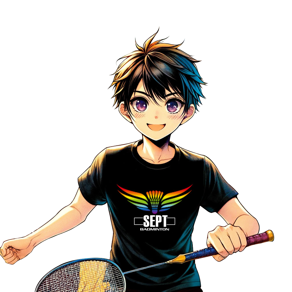 ラケットを持った少年のイラスト