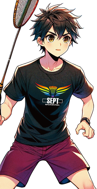 ラケットを持った少年のイラスト